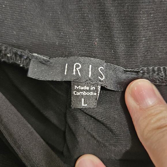 Iris Drawstring Bodycon Mini Skirt Ruched Back Elastic Waist Size Large - Picture 7 of 7